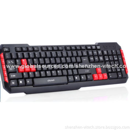 Popular and Hot Sale Computer Keyboard with 10 Media Keys